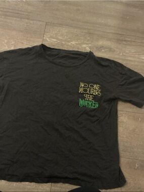 Black Short-Sleeve Graphic Tee — 'No One Mourns The Wicked'